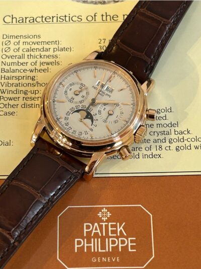 Patek Philippe 3970 Rose Gold Perpetual Calendar Chronograph - Image 2